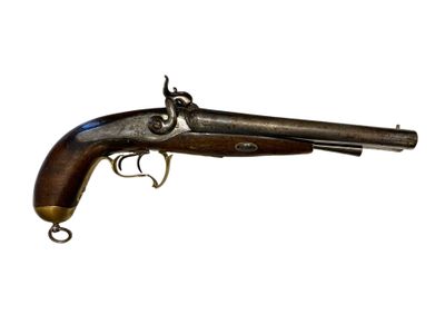 Pistolet double à percussion, de vénerie