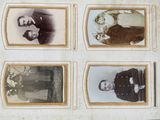 several old photos of men and women are displayed in a picture frame