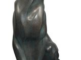 statue of a cat and a dog on a white background