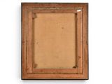 an old picture frame with a picture of a dog in it