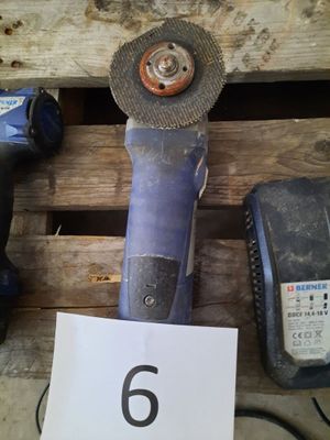 a number of tools on a pallet next to a number 6