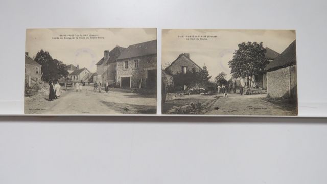 St-Priest-la-Plaine : Lot de 2cpa (cachet filigrane, sinon TBE) :...
