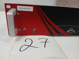 an image of a close up of a red and black box on a table