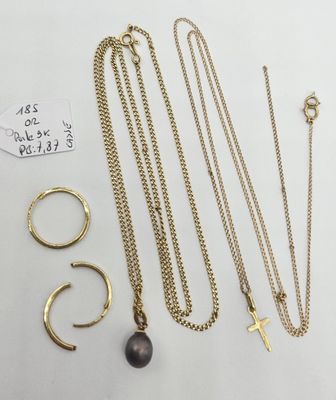 a collection of jewellery including a necklace, ring, and ear ring