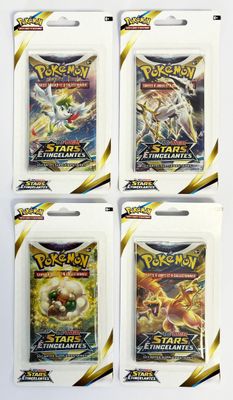 quatre paquets de cartes à collectionner Pokémon dans un lot