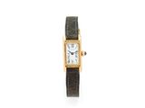 Montre-bracelet Cartier pour femme, en or 18 carats et sertie de diamants