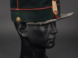 a close up of a hat on a mannequin head