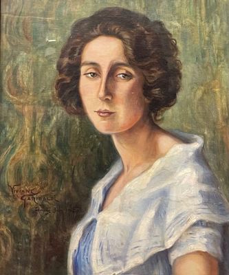 Viviane GARIBALDI (XXe) Portrait de femme
