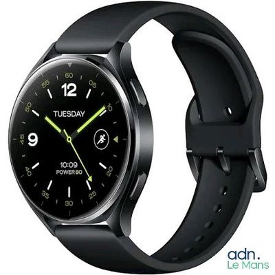 a close up of a smart watch on a white background