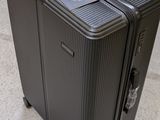 a piece of luggage that is sitting on the ground