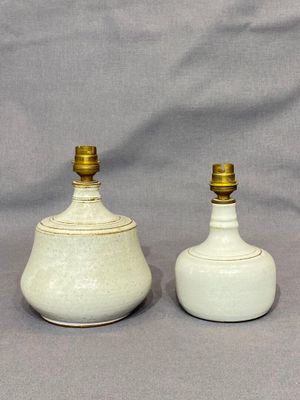 Roger COLLET (1933-2008) Réunion de 2 pieds de lampe en céra…