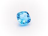 a blue topazte gems on a white background