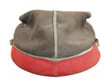an image of a hat with a red band on it