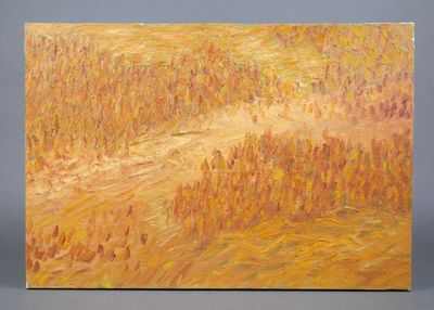 Philippe AVENEL (né en 1953) Composition ocre et jaune