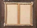 an image of a painting of a window with a wooden frame