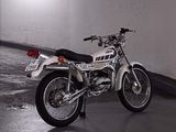 a motorcycle that is parked in a parking garage