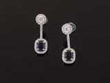 an image of a pair of sapphire and diamond earrings