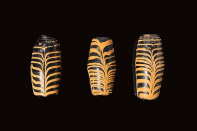 Collection DE Perles Biconiques EN Verre PHÉNicien FormÉES P…