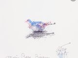 le dessin d'un oiseau figurant sur une feuille de papier