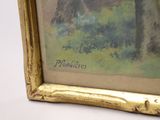 a picture of a painting of a bear in the woods