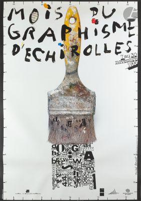 a picture of a poster with a paintbrush on it