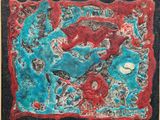 une image représentant un tableau représentant un tableau rouge et bleu