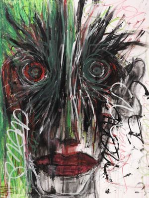 une image représentant un tableau d'un homme au visage vert
