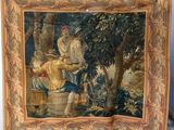 an image of a painting of a man and woman in a wooded setting