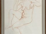 dessin représentant une femme nue assise sur le dos d'un homme