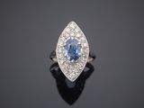 an art deco sapphire and diamond ring