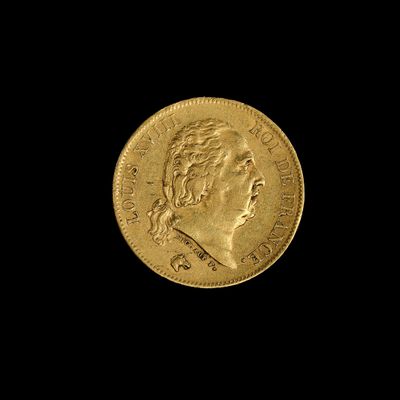 gros plan d'une pièce d'or sur fond noir