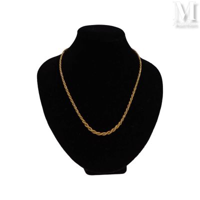 Collier Collier aux deux tons d'or 18K (750°/°°) maille tors… - Photo 1