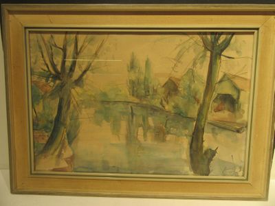 une photo d'un tableau accroché au mur