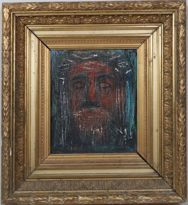 painting of a man with a beard in a gold frame