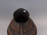 a wooden vase that is sitting on a table
