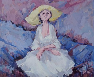 Lilianne LEES-RANCEZE (1931). Jeune fille en blanc.