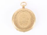 an image of a gold pocket watch on a white background