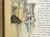 an open book with a picture of a man and a woman