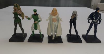 5 figurines Marvel en plomb année 2010