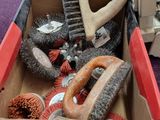a box full of assorted items that are on a table