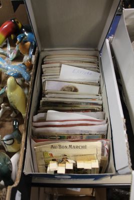 a lot of books in a box on the table