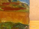 a picture of a painting on a wooden table