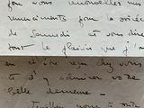 a piece of paper that has a handwritten message on it