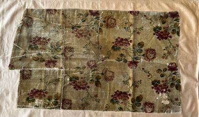 a piece of fabric that has been stitched together