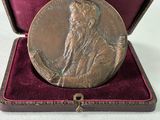 an image of a bronze medal in a case