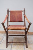 Suite de quatre chaises pliantes "safari" en bois tourné faç… (photo 4)
