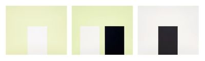 an image of a black and white painting on a white wall