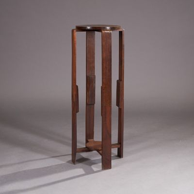 Petite sellette à plateau circulaire en palissandre, les mon… - Photo 1