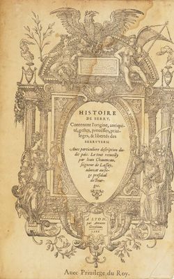 un vieux livre sur lequel figurent un aigle et un oiseau