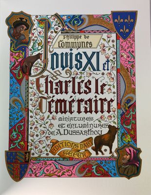une photo d'un livre sur lequel figure l'image d'un chien